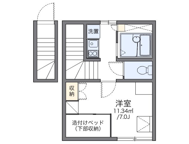 レオパレスハミング熱田の間取り