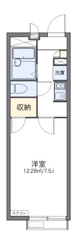 レオパレスフローラ　Ｓの間取り