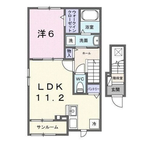 アンフィニ　アムールⅠの間取り