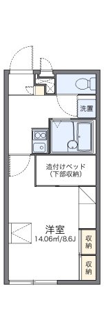レオパレスタウンコートＴＷＯの間取り