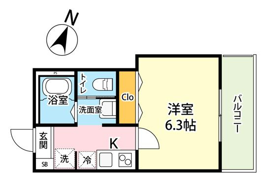 Cassolo北越谷Ⅰの間取り