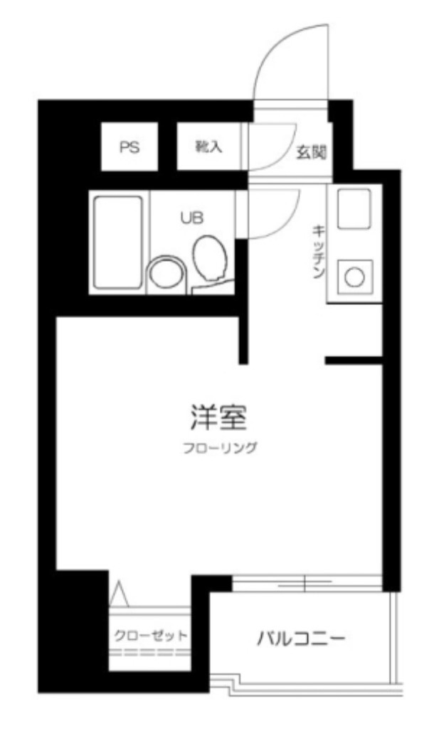 フェニックス西新宿５丁目弐番館の間取り|1Ｋ