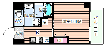 【間取り】 | みおつくし西梅田Ⅳ