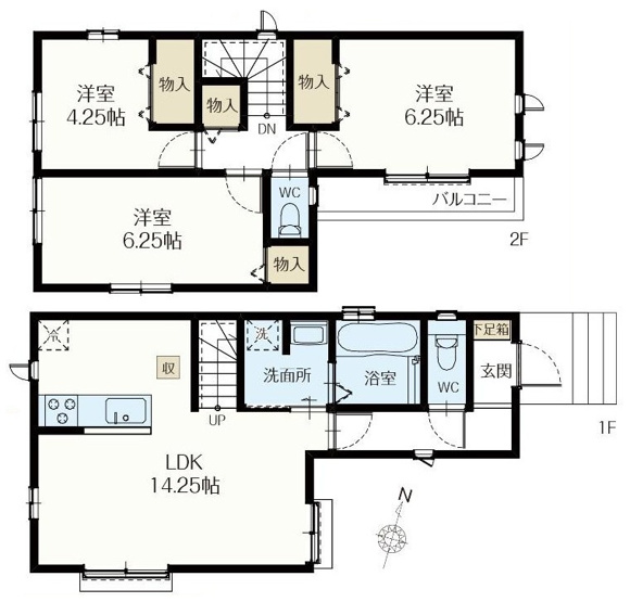 【間取り】 | 大和市上草柳9丁目 新築戸建 全2棟