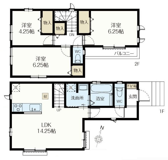 【間取り】 | 大和市上草柳9丁目 新築戸建 全2棟