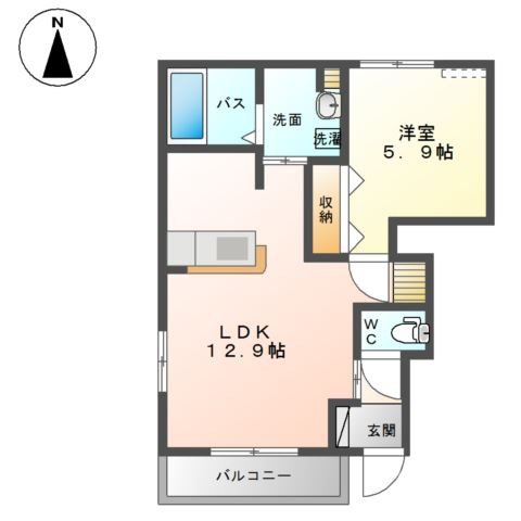 【間取り】 | サンライズ　M