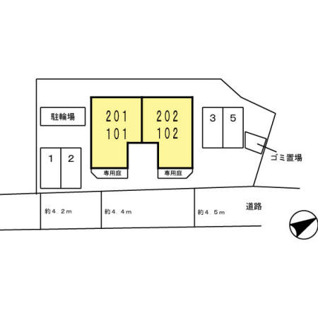サニーハイツ柳田の区画図