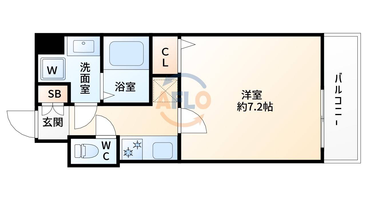 エスレジデンス新大阪リデントの間取り|S-RESIDENCE新大阪Ridente　間取り