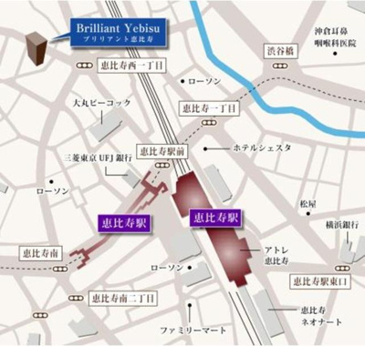 【地図】 | ブリリアント恵比寿
