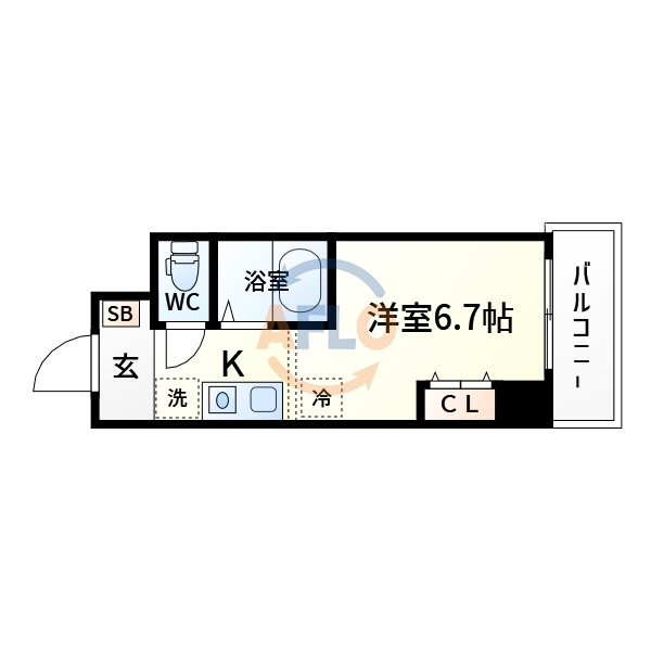 キャッスル北沢新大阪の間取り|キャッスル北沢新大阪　間取り