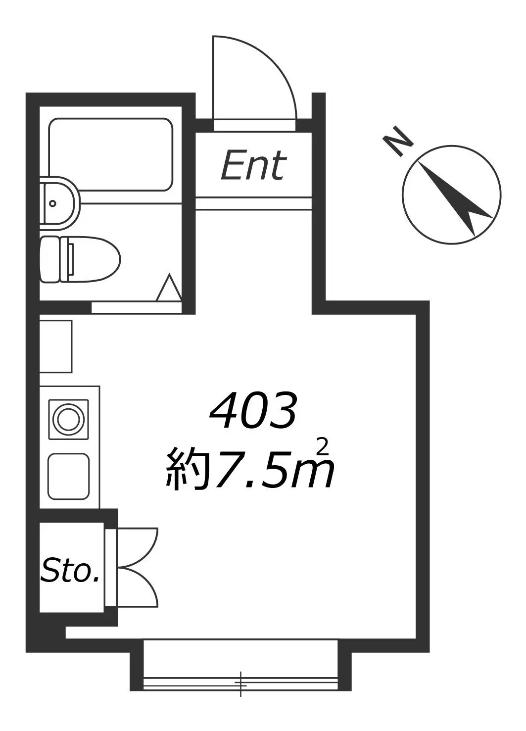 AP490 クロノス鷺ノ宮 403の間取り