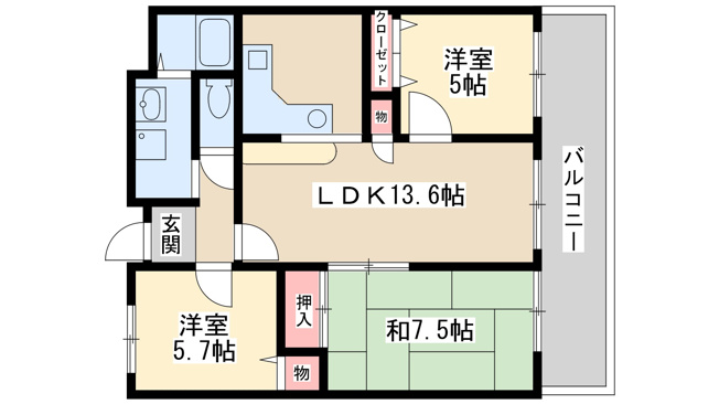 【間取り】 | ハルフィー江坂