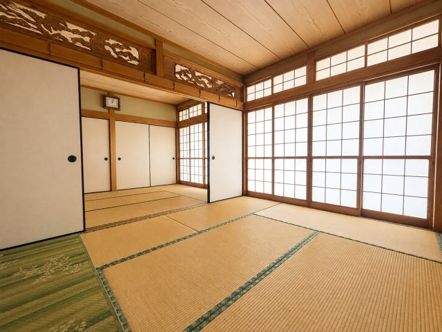 津福本町戸建の和室|家財等を消去したCG加工画像です