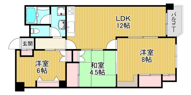 【間取り】 | 鴫野コーポ4号棟