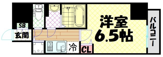 【間取り】 | ララプレイス難波シエール