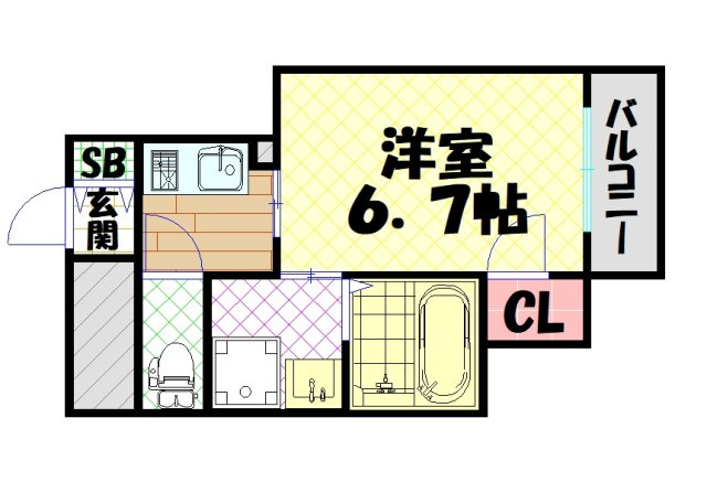 【間取り】 | グランパシフィック芦原橋駅前