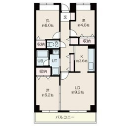 目黒区目黒本町４丁目の賃貸マンションの間取り