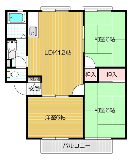 【間取り】 | ワイドヒル山之上