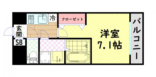 【間取り】 | プレサンス難波フィールド