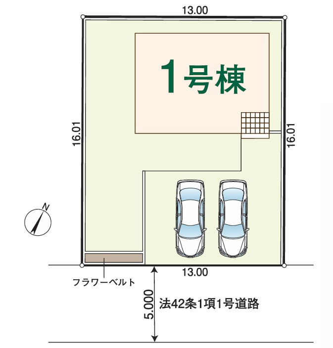 【仲介手数料無料】CRADLE GARDEN　狭山市水野34　全１棟の区画図