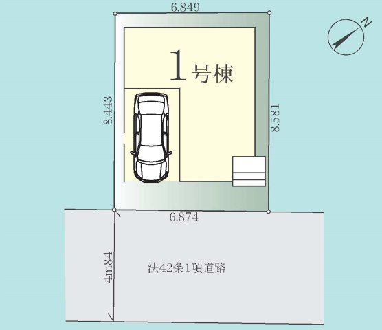 【横浜市鶴見区本町通2丁目98新築戸建て】★仲介手数料無料★（下野谷小学校・潮田中学校）の区画図