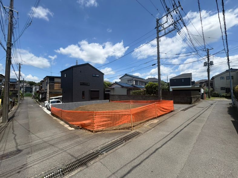 中央区上矢部５丁目新築戸建て　2期1号棟の前面道路含む現地写真|前面道路含む現地写真です