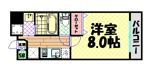 【間取り】 | ジェイプライド難波南