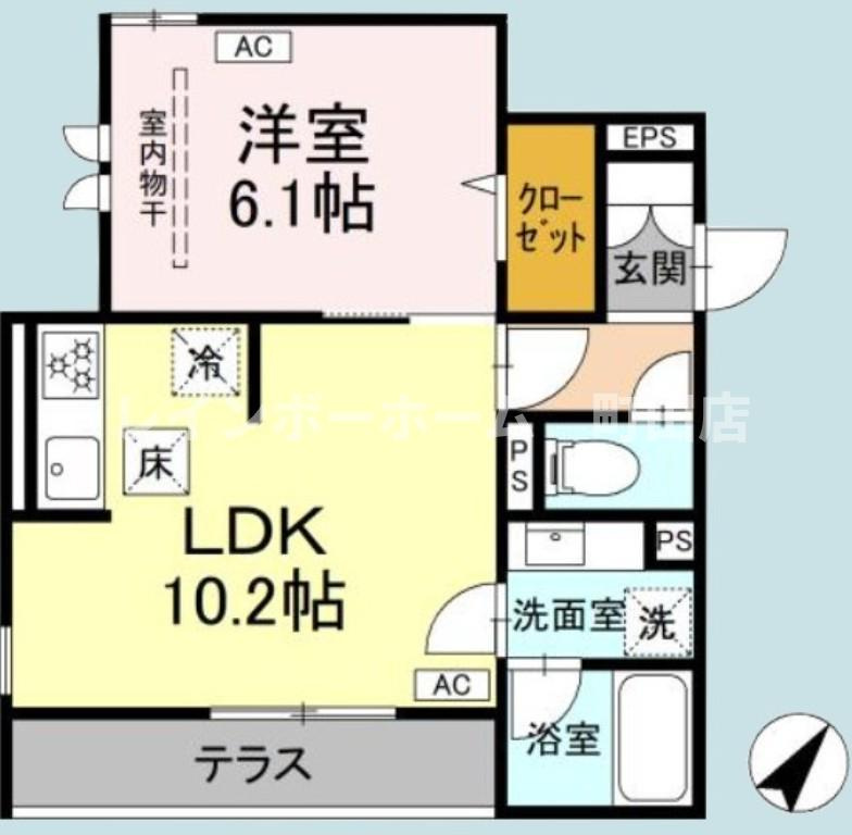 アメティスタ相模が丘※初期費用分割あと払いサービス利用可能物件の間取り