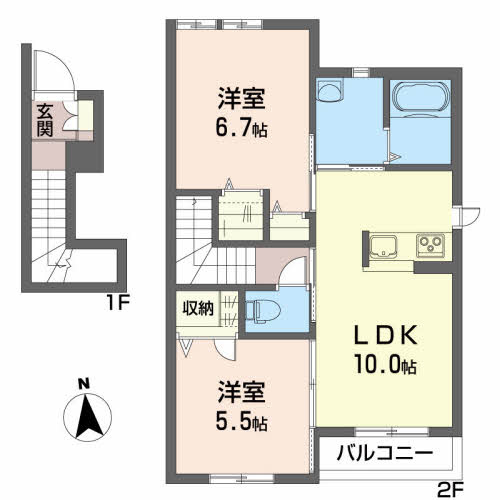 ガナールＡの間取り