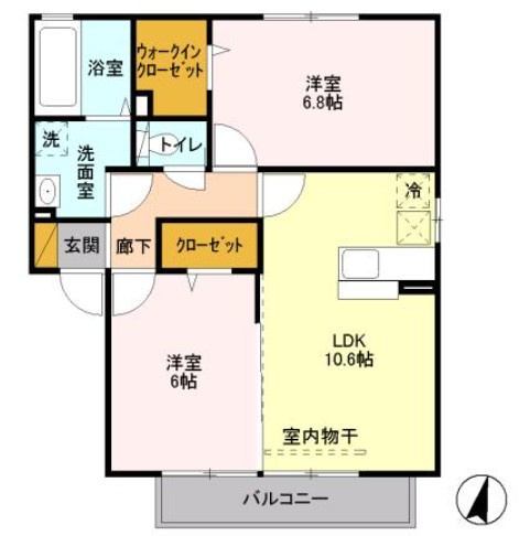 アクシスふじみ野　Ⅲの間取り