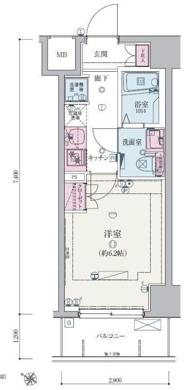 リヴシティ武蔵浦和の間取り