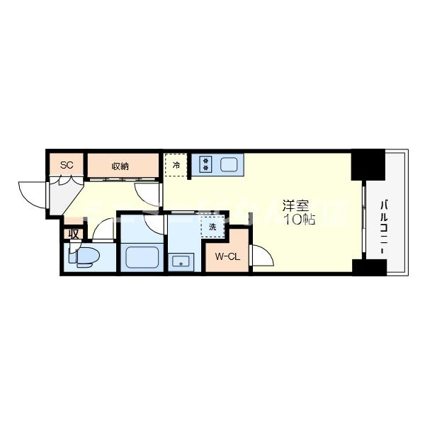 レジェンドール心斎橋EASTの間取り|現状有姿