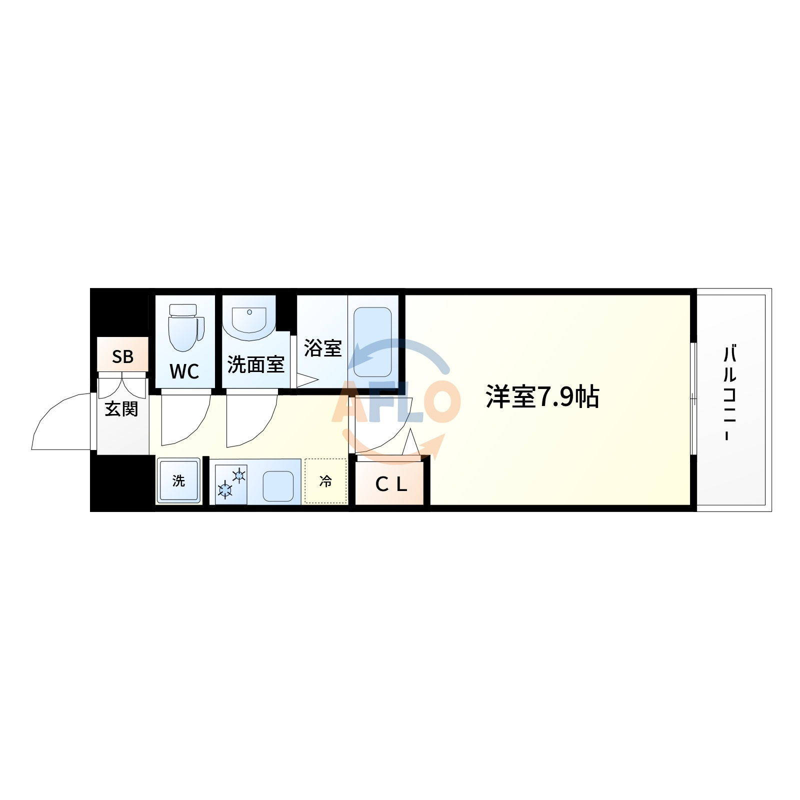 プレサンスNEO上新庄PRIMECRUISの間取り|プレサンスNEO上新庄PRIMECRUIS　間取り