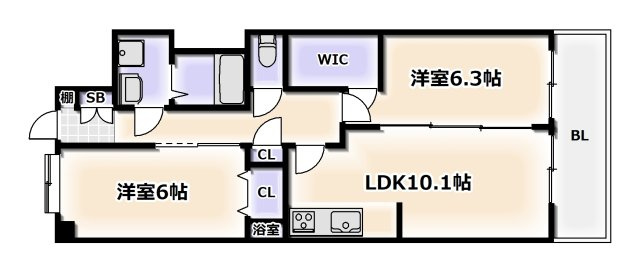 【間取り】 | スプランディッド難波ＷＥＳＴⅡ