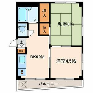 コーポ富山の間取り