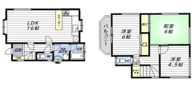 【間取り】 | 六木3丁目戸建