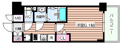 【間取り】 | プレサンス福島ミッドエル