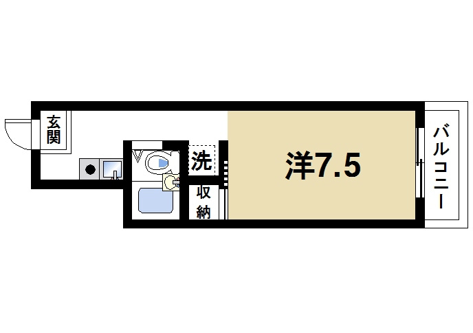 サンコーマンションの間取り|1Rの間取り