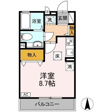 【間取り】 | クレスト | ワンルームの間取りです！