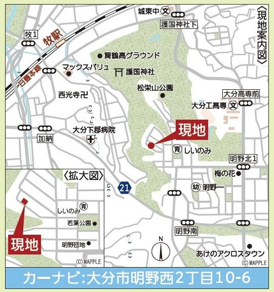 明野西第3-1号棟のその他|現地案内図です。