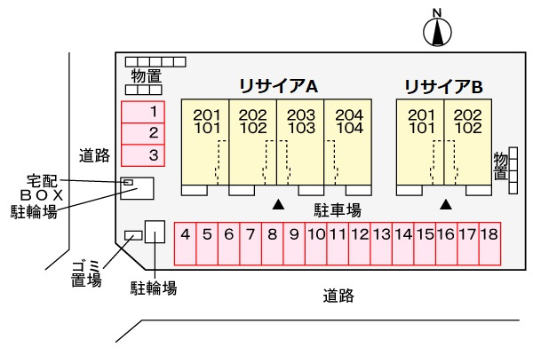 リサイア　Ａの区画図