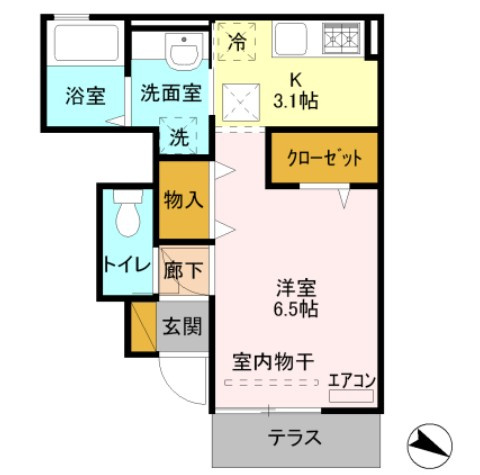 ふじみ野市うれし野２丁目のアパートの間取り