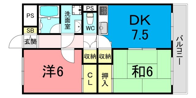 グローリー魚崎の間取り