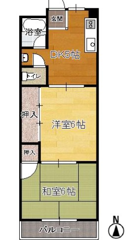 富雄サニーハイツの間取り