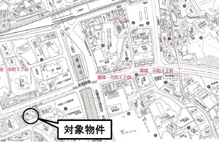 富雄サニーハイツの地図