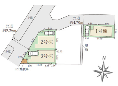 【区画図】 | 高槻市城西町　新築戸建