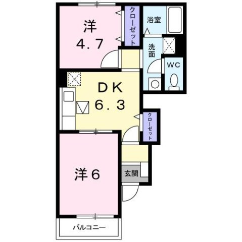 ブリッサ桜岡Ｆの間取り