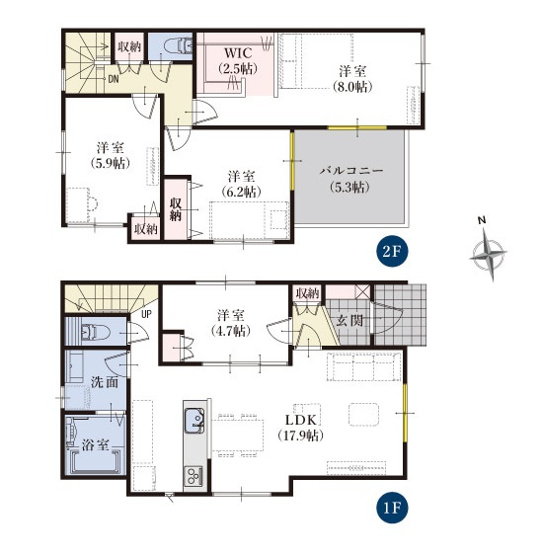 【間取り】 | 焼津市小川新町二丁目4期　新築戸建　全1棟