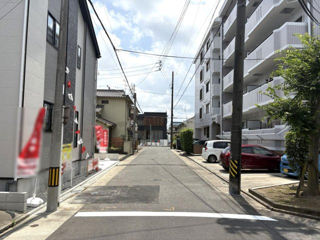 南区赤坪町新築戸建の前面道路含む現地写真