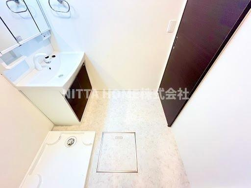 オークテラス（Oak Terrace)の洗面所|室内洗濯機置き場ももちろんあります＊